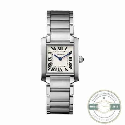 Cartier Tank Francaise WSTA0052 in steel, Roman dial on an integrated bracelet