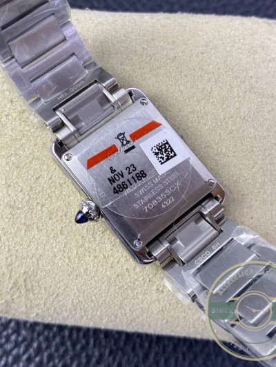 Replica Cartier Tank Quartz Silver Stainless Steel 25.5mm WSTA0052 - 1:1 Swiss Replica Watch