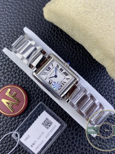 Replica Cartier Tank Quartz Silver Stainless Steel 25.5mm WSTA0052 - Swiss-Made Clone Watch