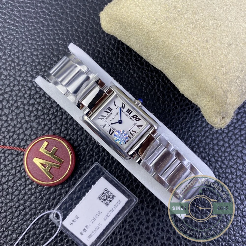 Replica Cartier Tank Quartz Silver Stainless Steel 25.5mm WSTA0052 - Swiss-Made Clone Watch
