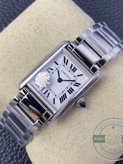 Replica Cartier Tank Quartz Silver Stainless Steel 25.5mm WSTA0052 - Swiss-Made Clone Watch