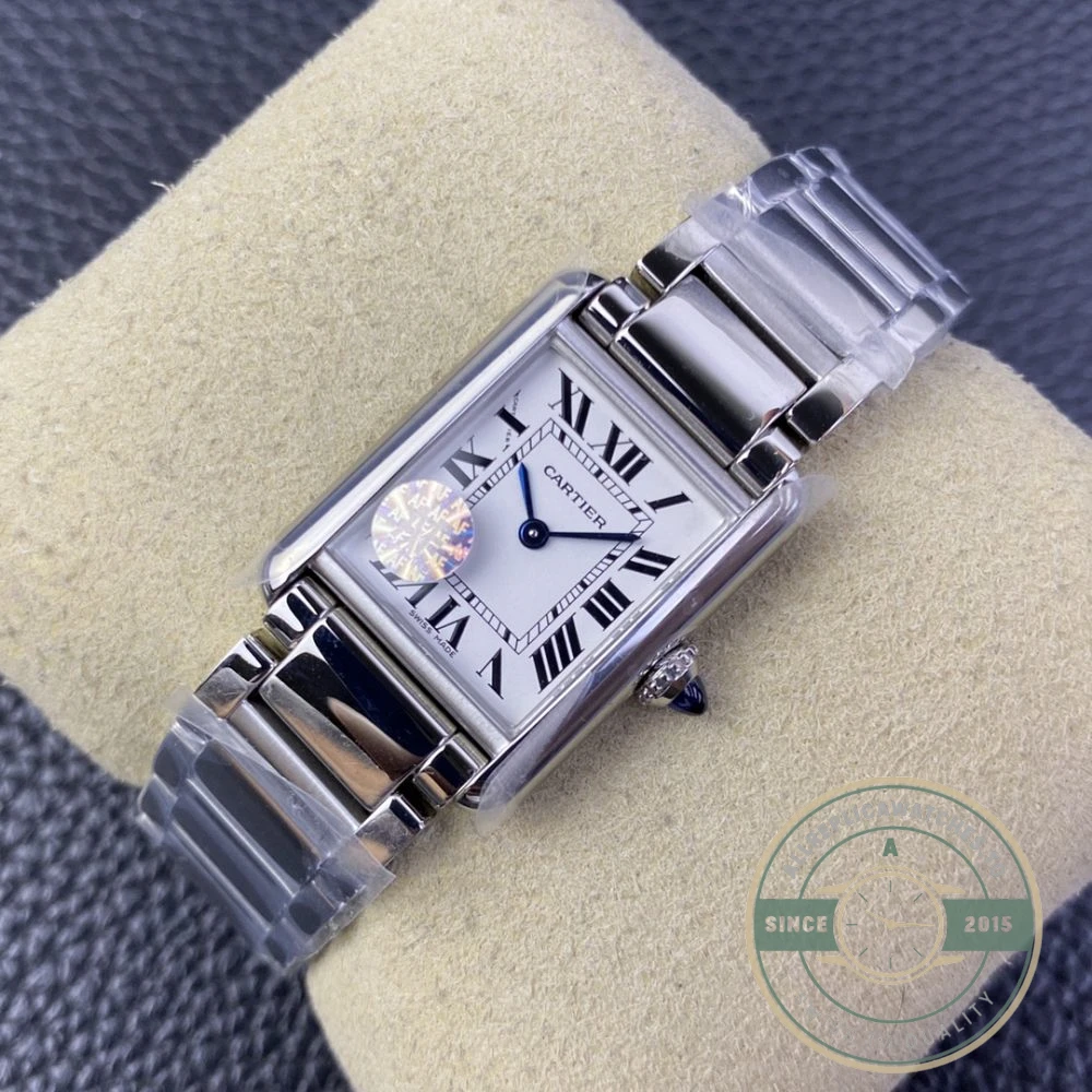 Replica Cartier Tank Quartz Silver Stainless Steel 25.5mm WSTA0052 - Swiss-Made Clone Watch