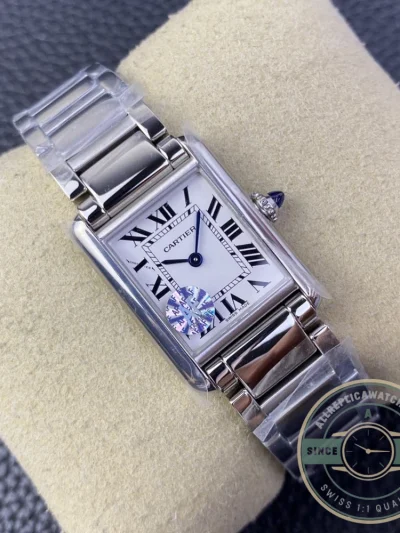 Replica Cartier Tank Quartz Silver Stainless Steel 25.5mm WSTA0052 - Best Quality Replica Watch