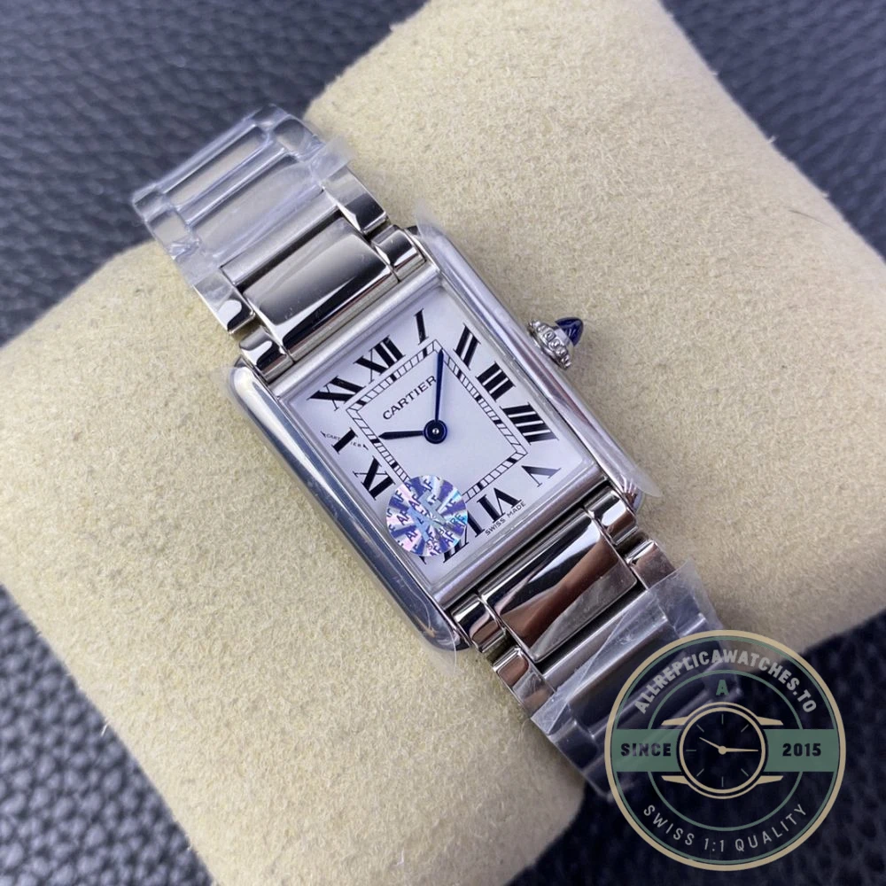 Replica Cartier Tank Quartz Silver Stainless Steel 25.5mm WSTA0052 - Best Quality Replica Watch