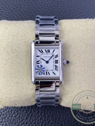 Replica Cartier Tank Quartz Silver Stainless Steel 25.5mm WSTA0052 - Best Quality Replica Watch