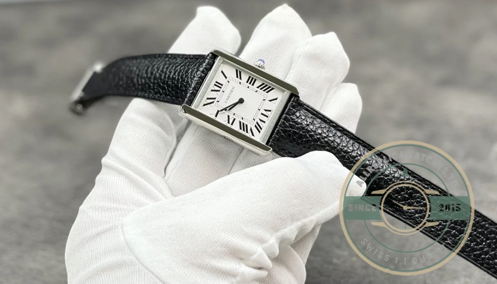 Replica Cartier Tank Silver Calf 27.4mm W5200003 - Best Quality Replica Watch