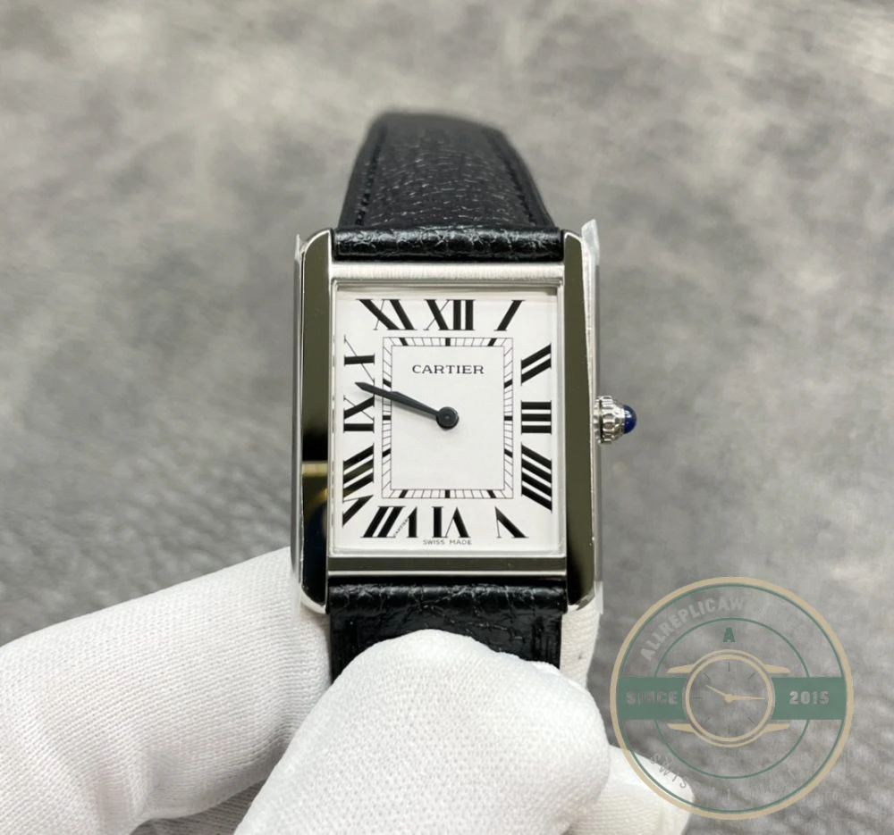 Replica Cartier Tank Silver Calf 27.4mm W5200003 - Factory Super Clone Watch