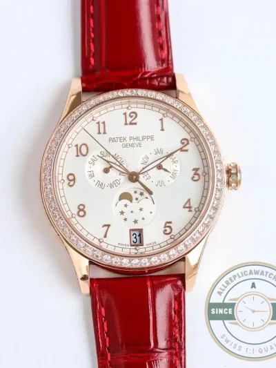 Replica Complications 4947R-001 Patek Philippe ANNUAL CALENDAR, MOON PHASES. 38 mm, Rose gold - Premium Super Clone Watch