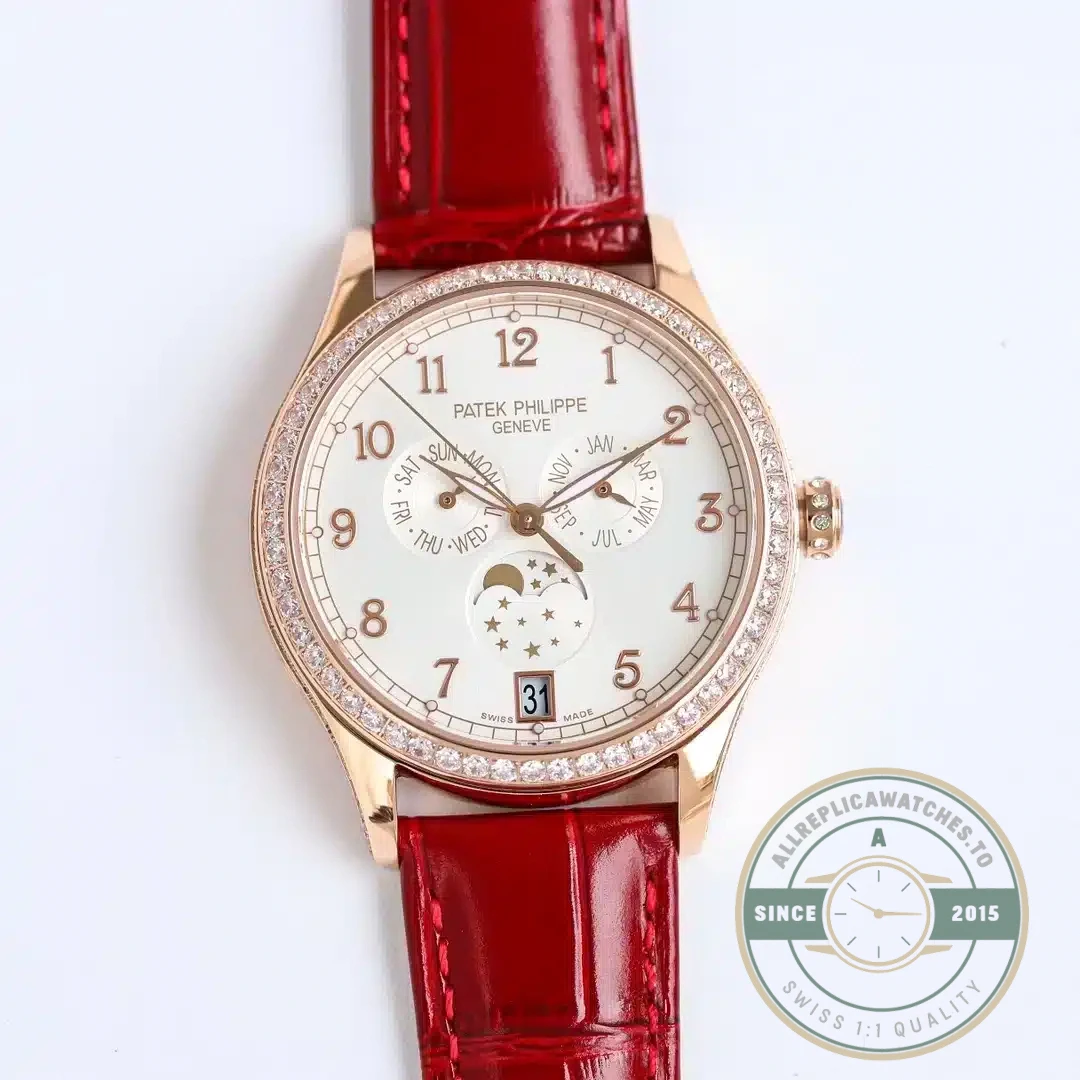 Replica Complications 4947R-001 Patek Philippe ANNUAL CALENDAR, MOON PHASES. 38 mm, Rose gold - Premium Super Clone Watch