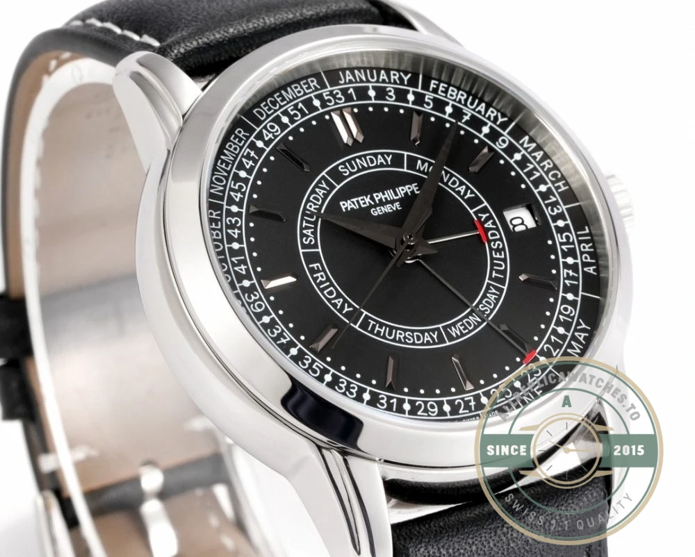 Replica Complications 5212A-001 Patek Philippe CALATRAVA WEEKLY CALENDAR. 40 mm, Black Dial - High-Grade Replica Watch