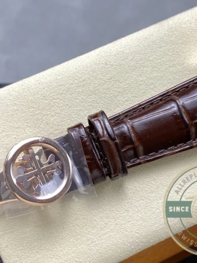 Replica Complications 5396R-012 Patek Philippe ANNUAL CALENDAR, MOON PHASES. 38.5 mm, Rose Gold - Luxury Replica Watch