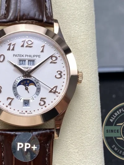 Replica Complications 5396R-012 Patek Philippe ANNUAL CALENDAR, MOON PHASES. 38.5 mm, Rose Gold - Budget Luxury Replica Watch