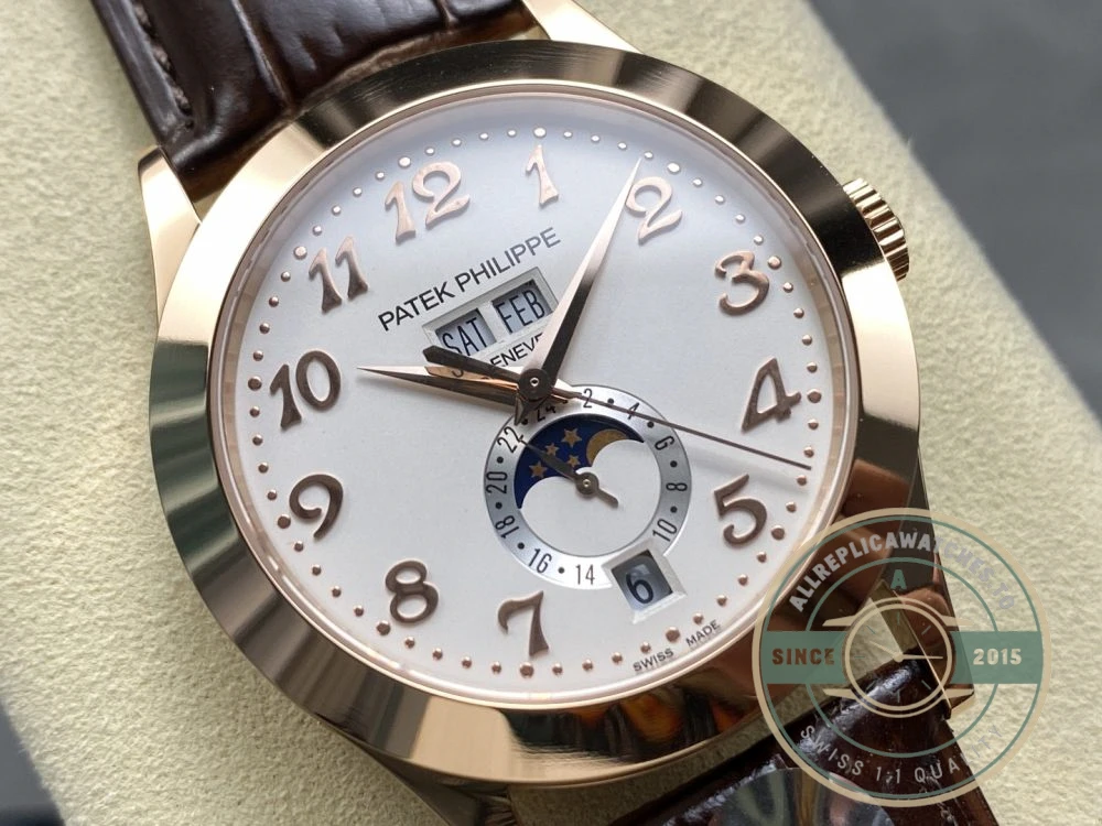 Replica Complications 5396R-012 Patek Philippe ANNUAL CALENDAR, MOON PHASES. 38.5 mm, Rose Gold - Factory Super Clone Watch