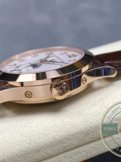 Replica Complications 5396R-012 Patek Philippe ANNUAL CALENDAR, MOON PHASES. 38.5 mm, Rose Gold - 1:1 Swiss Replica Watch