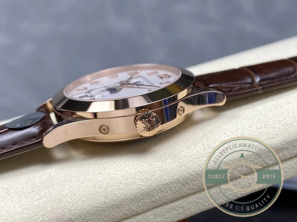 Replica Complications 5396R-012 Patek Philippe ANNUAL CALENDAR, MOON PHASES. 38.5 mm, Rose Gold - 1:1 Swiss Replica Watch