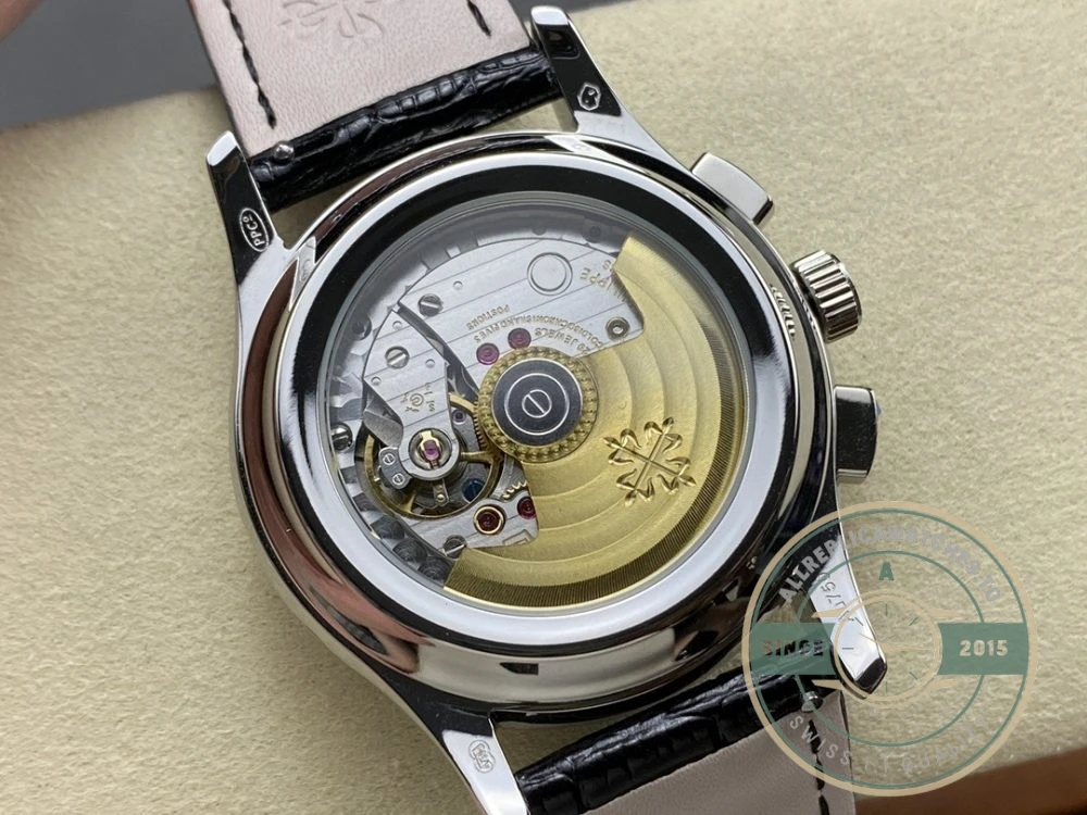 Replica Complications 5905R-001 Patek Philippe Annual Calendar Chronograph 42 mm, White Gold, Green Dial - Affordable Luxury Replica Timepiece