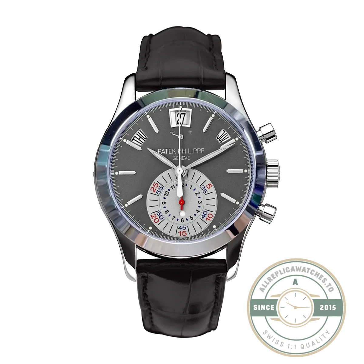 Replica Complications 5960R-012 Patek Philippe Annual Calendar Chronograph 40 mm, White Gold, Grey Dial - High-Grade Replica Watch
