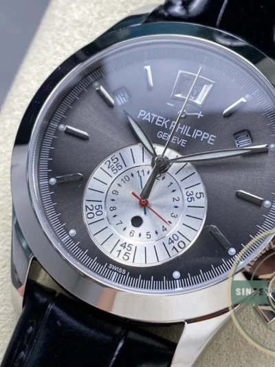 Replica Complications 5960R-012 Patek Philippe Annual Calendar Chronograph 40 mm, White Gold, Grey Dial - Luxury Replica Watch
