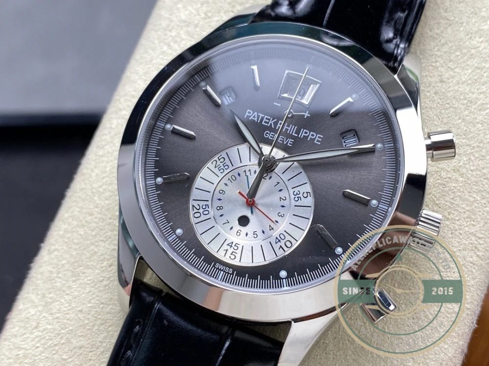 Replica Complications 5960R-012 Patek Philippe Annual Calendar Chronograph 40 mm, White Gold, Grey Dial - Luxury Replica Watch