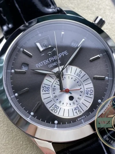 Replica Complications 5960R-012 Patek Philippe Annual Calendar Chronograph 40 mm, White Gold, Grey Dial - Luxury Replica Watch