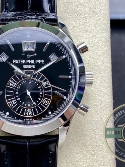 Replica Complications 5960R-012 Patek Philippe Annual Calendar Chronograph 40 mm, WhiteGold, Black Dial - Top-Tier Swiss Replica Watch