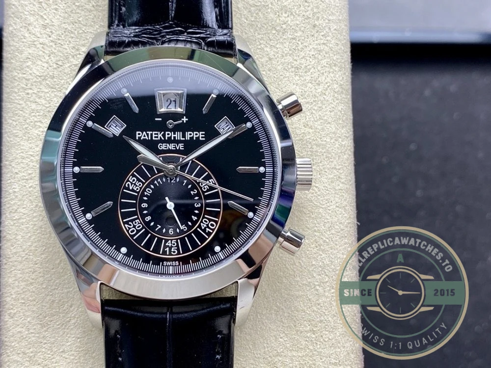 Replica Complications 5960R-012 Patek Philippe Annual Calendar Chronograph 40 mm, WhiteGold, Black Dial - Top-Tier Swiss Replica Watch