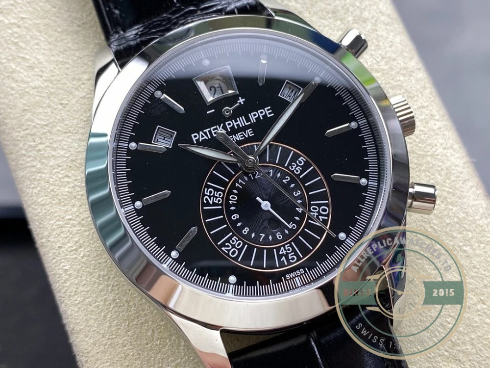Replica Complications 5960R-012 Patek Philippe Annual Calendar Chronograph 40 mm, WhiteGold, Black Dial - Premium Super Clone Watch