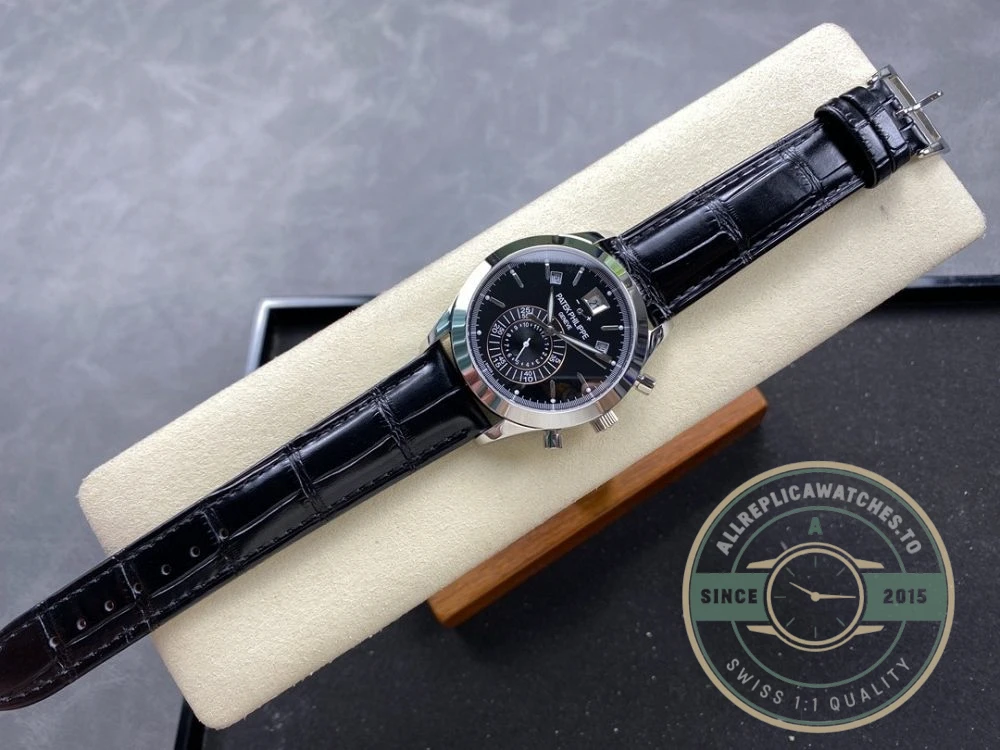 Replica Complications 5960R-012 Patek Philippe Annual Calendar Chronograph 40 mm, WhiteGold, Black Dial - Luxury Replica Watch