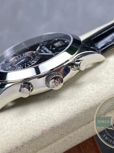 Replica Complications 5960R-012 Patek Philippe Annual Calendar Chronograph 40 mm, WhiteGold, Black Dial - Top-Tier Swiss Replica Watch