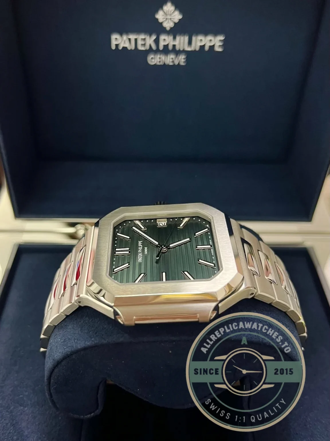 Replica Cubitus 5821/1A Patek Philippe 45 mm Green Dial - Affordable Super Clone Watch