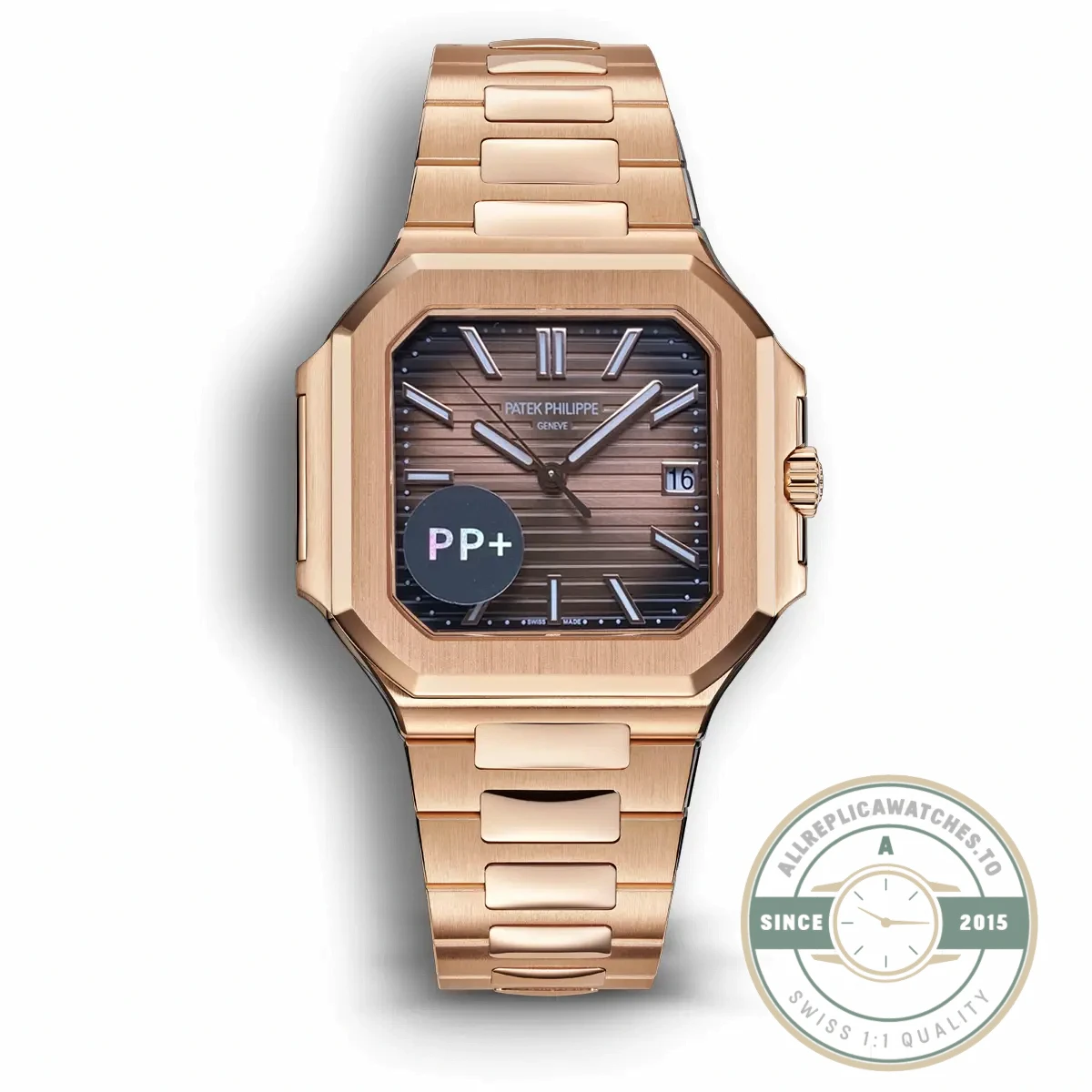 Replica Cubitus 5821 Patek Philippe 45 mm Rose Gold Brown Ombre Dial - High-Grade Replica Watch