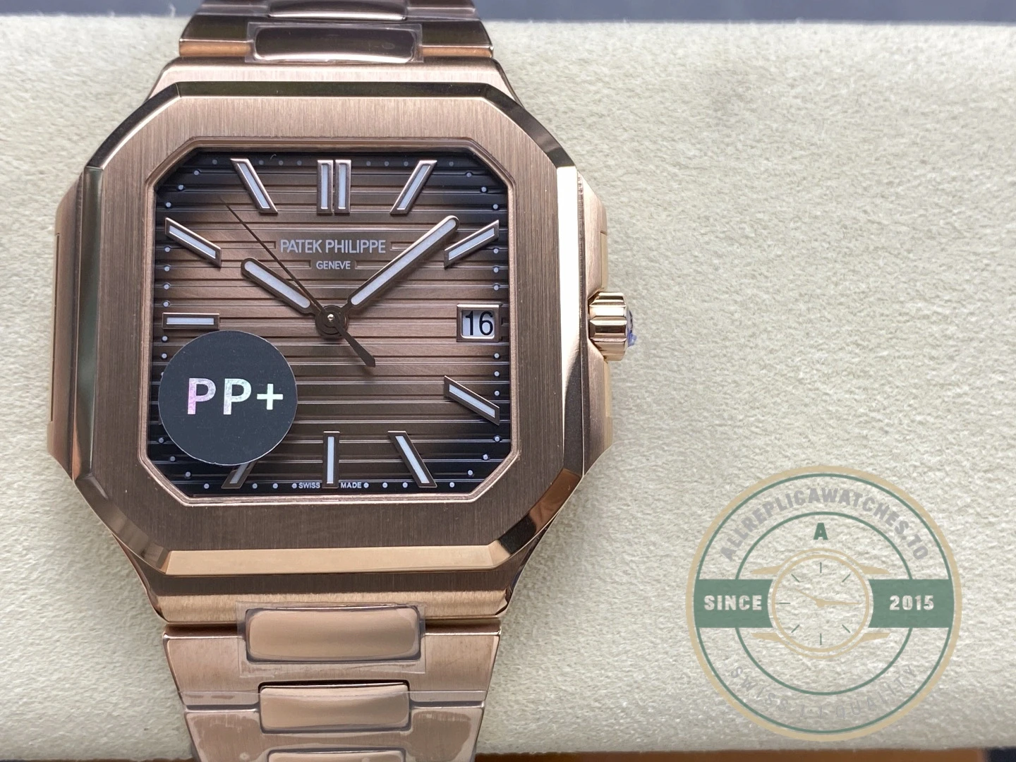 Replica Cubitus 5821 Patek Philippe 45 mm Rose Gold Brown Ombre Dial - Best Quality Replica Watch