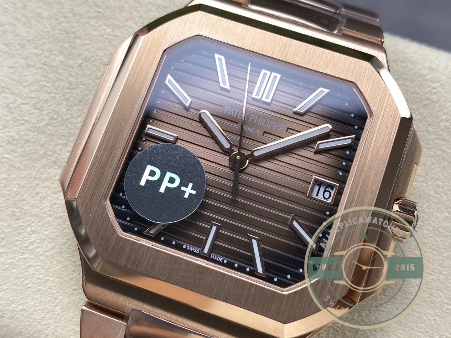 Replica Cubitus 5821 Patek Philippe 45 mm Rose Gold Brown Ombre Dial - Affordable Luxury Replica Timepiece