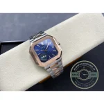 Two-tone bracelet with rose gold-tone centre links, two-tone Cubitus 5821/1AR-001 with blue dial