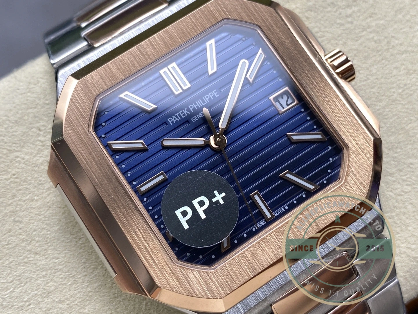 Replica Cubitus 5821 Patek Philippe 45 mm Steel Rose Gold - Factory Super Clone Watch