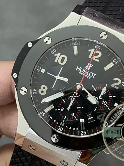 Replica Hublot Big Bang 44mm Black Rubber 301.SB.131.RX - High-Grade Replica Watch