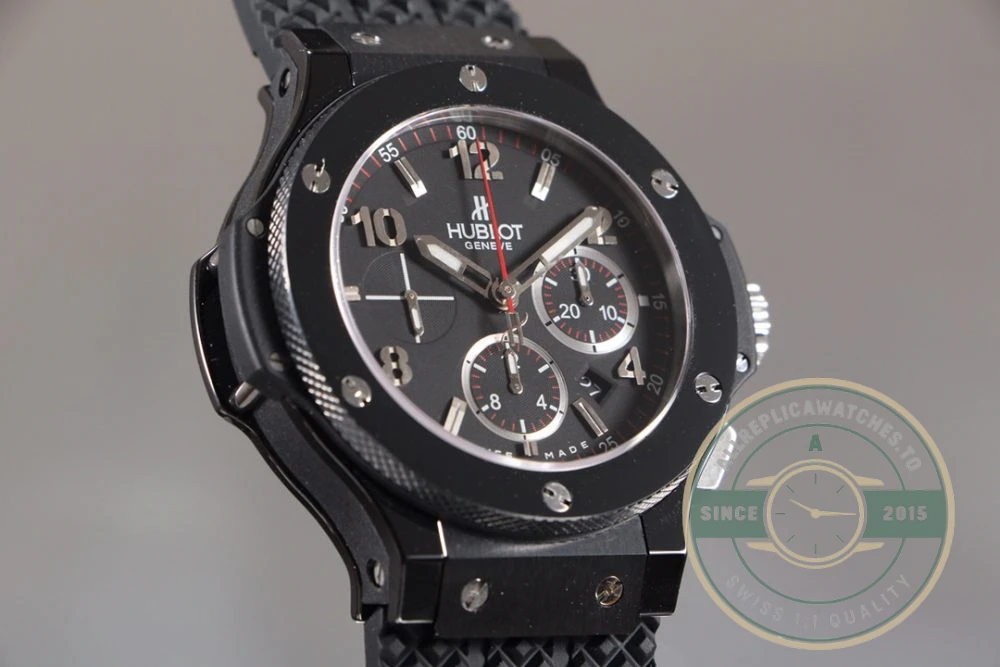 Replica Hublot Big Bang Black Rubber Watch 301.CM.130.RX - 1:1 Swiss Replica Watch