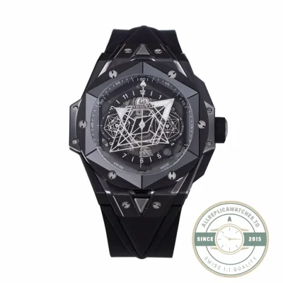 Replica Hublot Big Bang Sang Bleu II Black 45mm 418.CX.1107.RX.MXM22 - Swiss Movement Replica Watch