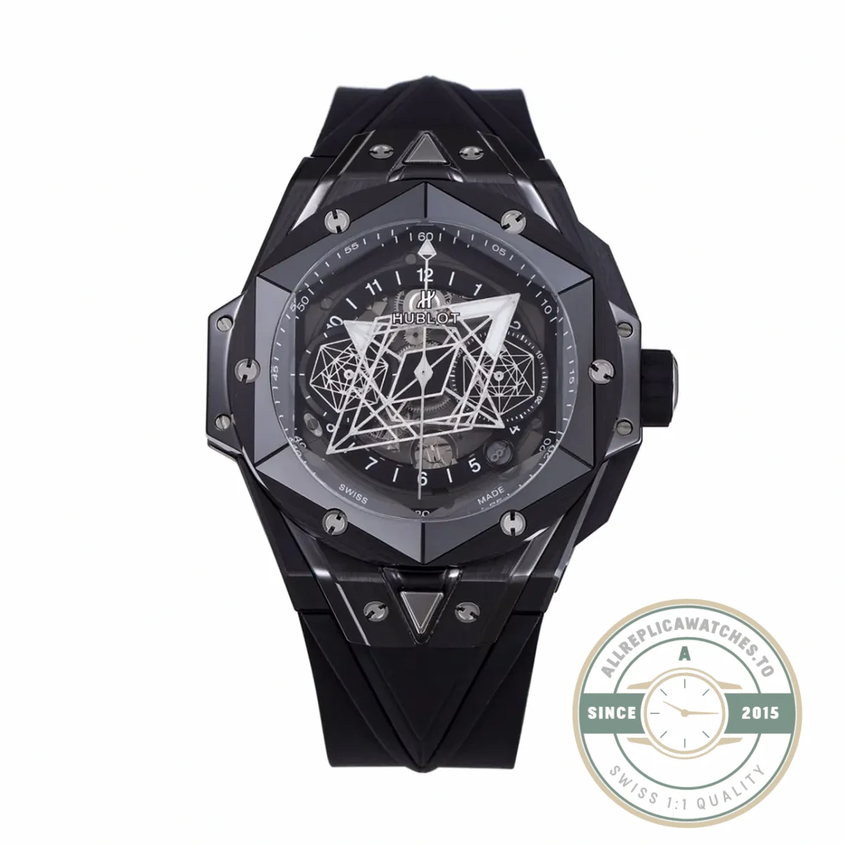 Replica Hublot Big Bang Sang Bleu II Black 45mm 418.CX.1107.RX.MXM22 - Swiss Movement Replica Watch