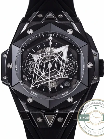 Replica Hublot Big Bang Sang Bleu II Black 45mm 418.CX.1107.RX.MXM22 - Premium Super Clone Watch