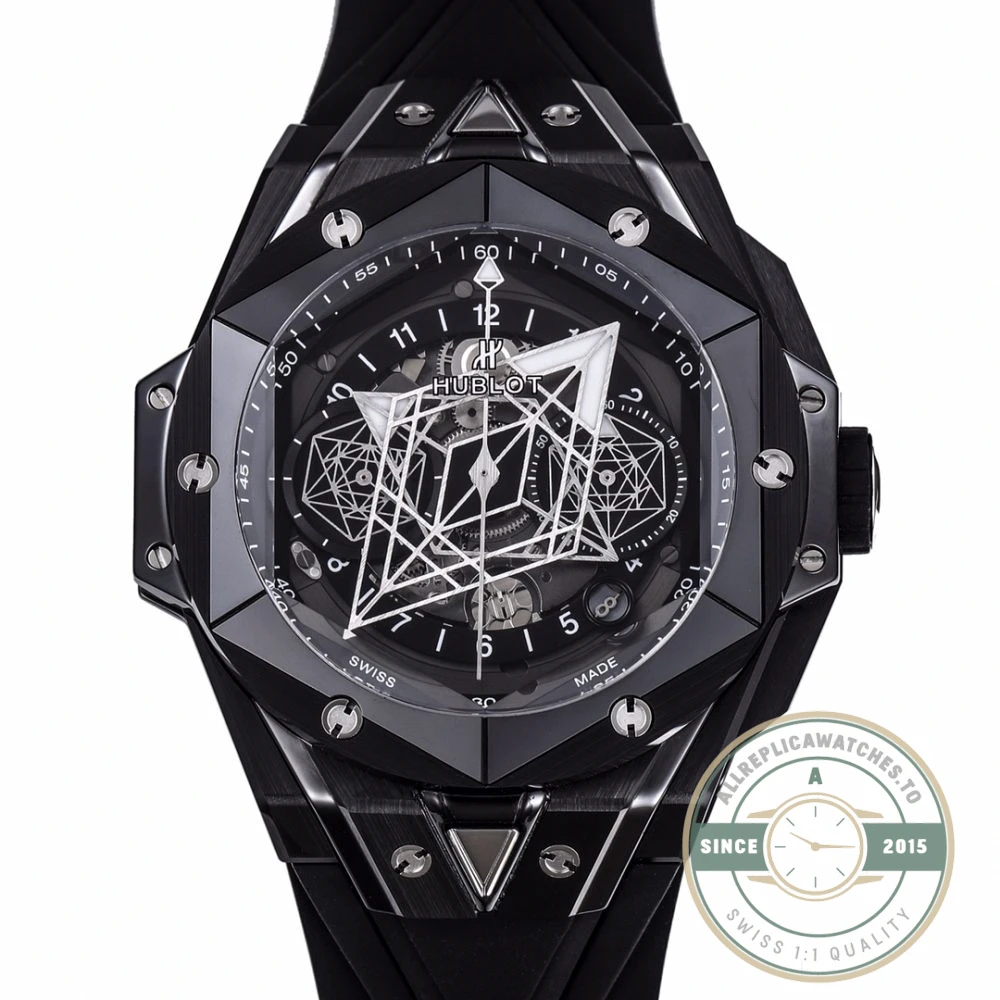 Replica Hublot Big Bang Sang Bleu II Black 45mm 418.CX.1107.RX.MXM22 - Premium Super Clone Watch