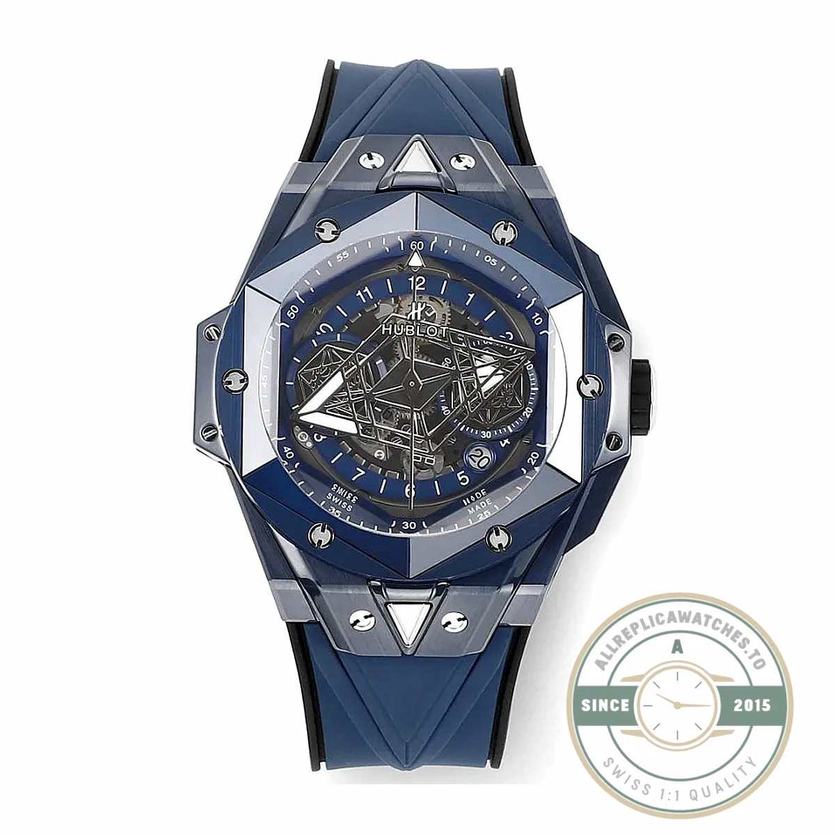 Replica Hublot Big Bang Sang Bleu II Blue 45mm 418.EX.5107.RX.MXM21 - Factory Super Clone Watch