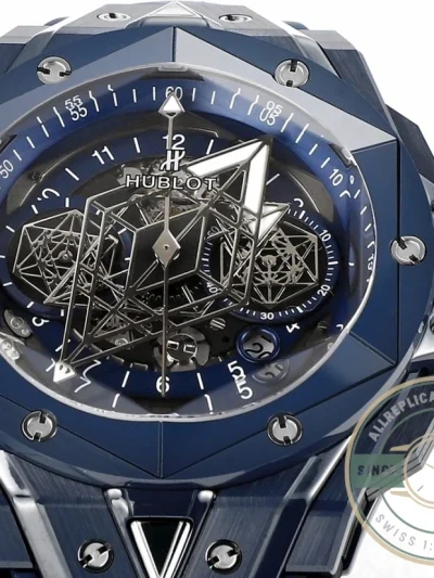 Replica Hublot Big Bang Sang Bleu II Blue 45mm 418.EX.5107.RX.MXM21 - Budget Luxury Replica Watch