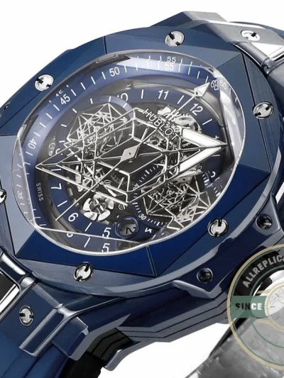 Replica Hublot Big Bang Sang Bleu II Blue 45mm 418.EX.5107.RX.MXM21 - Swiss Movement Replica Watch