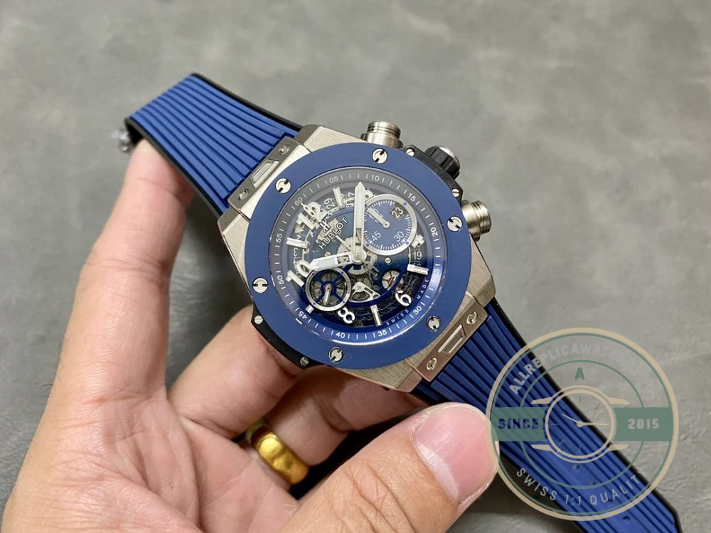 Replica Hublot Big Bang Series 421.NL.5170.RX 44mm Blue Rubber - High-Grade Replica Watch