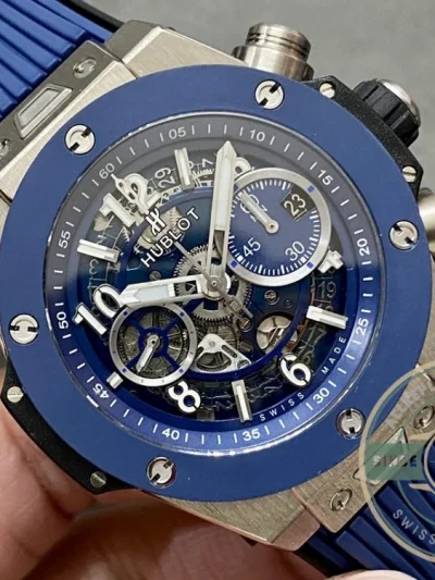 Replica Hublot Big Bang Series 421.NL.5170.RX 44mm Blue Rubber - High-Grade Replica Watch