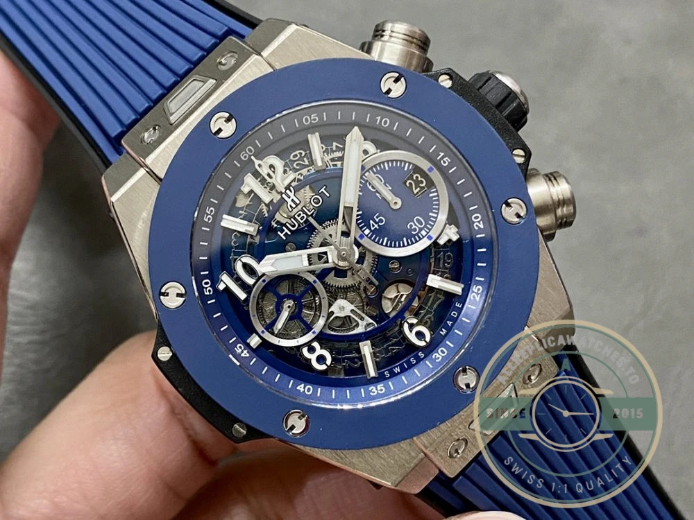 Replica Hublot Big Bang Series 421.NL.5170.RX 44mm Blue Rubber - High-Grade Replica Watch