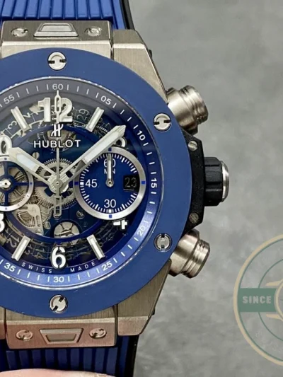 Replica Hublot Big Bang Series 421.NL.5170.RX 44mm Blue Rubber - Swiss Movement Replica Watch