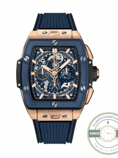 Replica Hublot Spirit of Big Bang Gold Case, Blue Dial 642.OL.7180.RX - Luxury Replica Watch