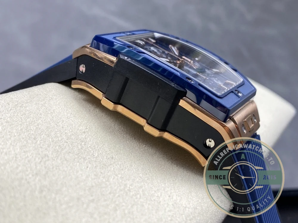 Replica Hublot Spirit of Big Bang Gold Case, Blue Dial 642.OL.7180.RX - Premium Super Clone Watch